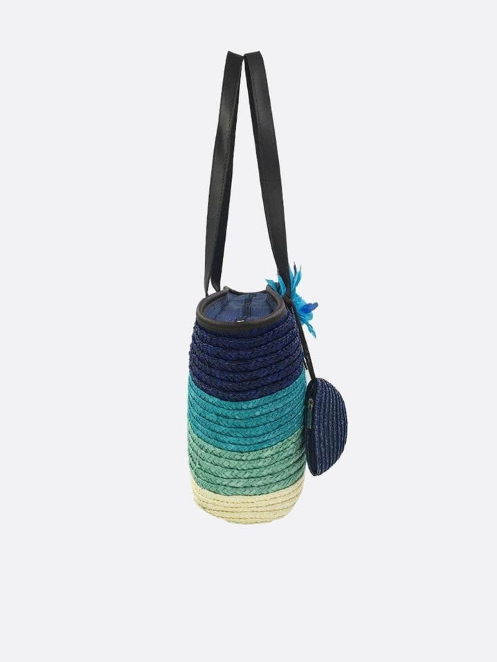 Straw tote bag with flower<br> Floreal