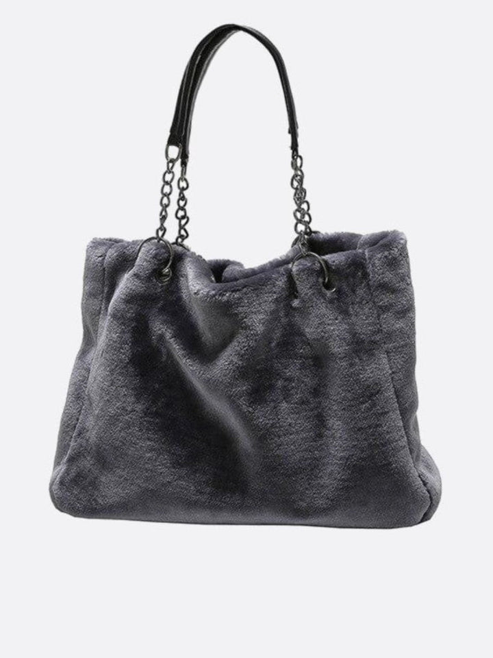 Cabas anse chaine gris