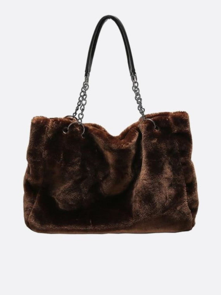 Cabas anse chaine marron