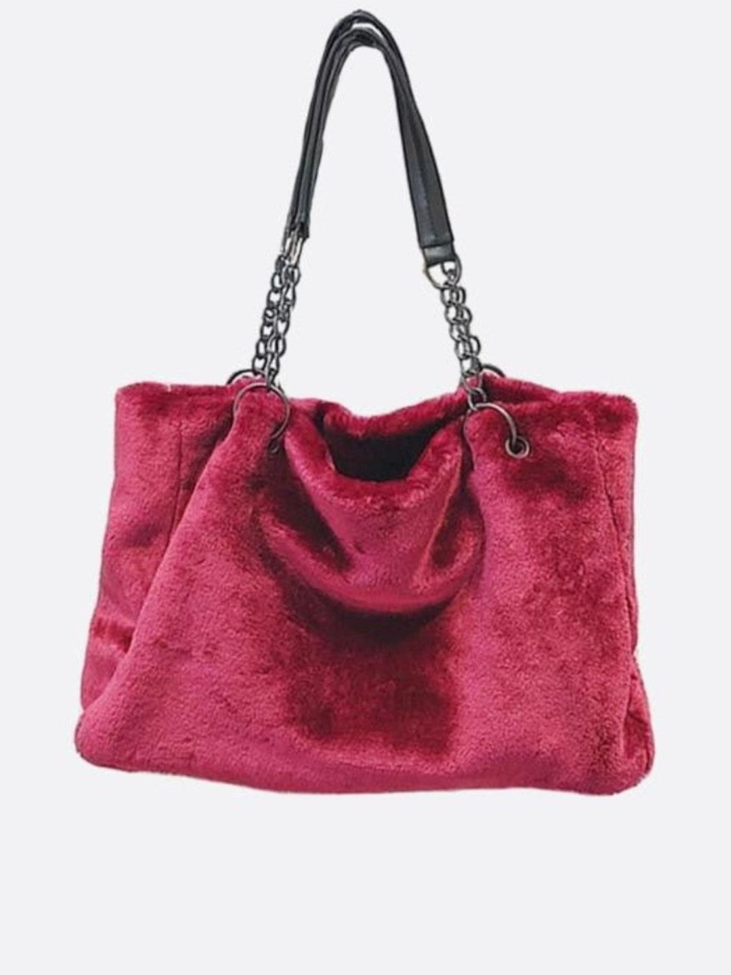Cabas anse chaine rose