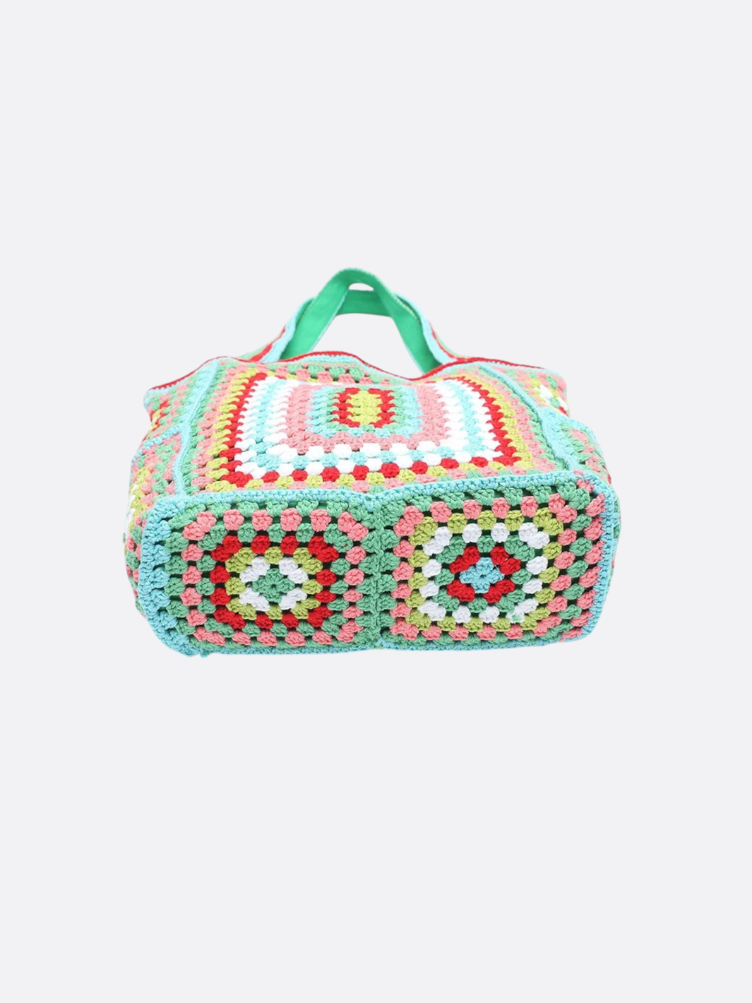 Large cotton and crochet tote bag<br> Meryll