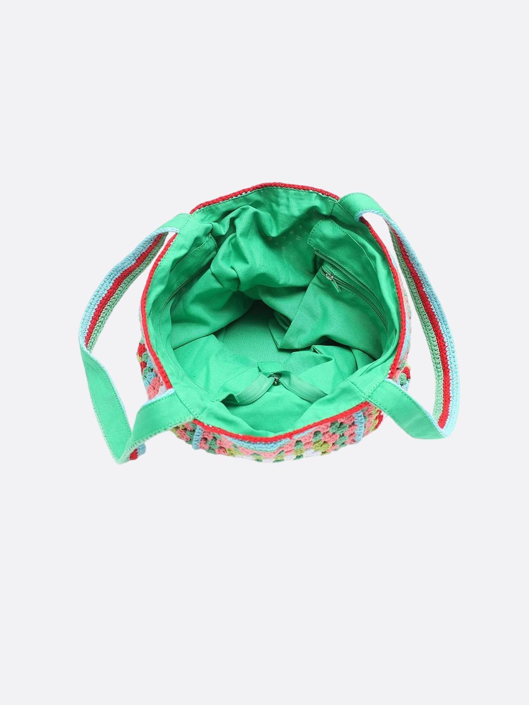 Large cotton and crochet tote bag<br> Meryll