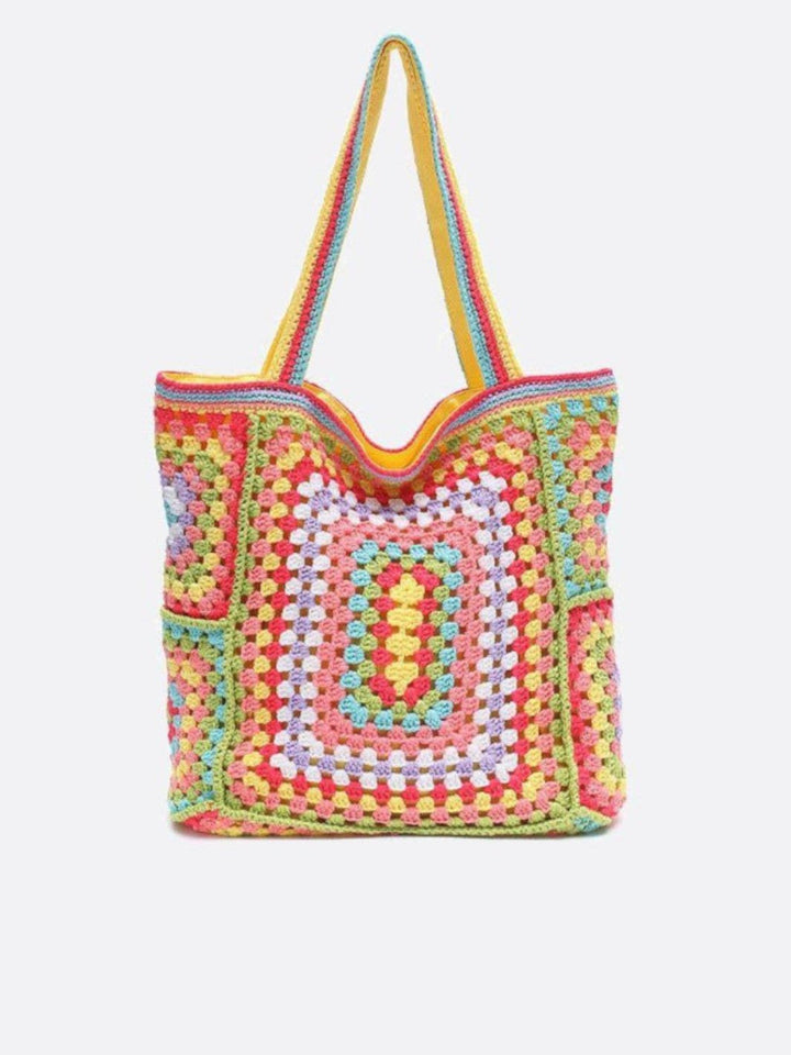 cabas coton crochet jaune moutarde