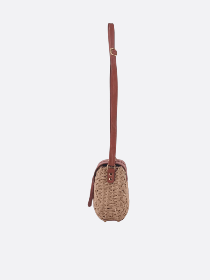 Straw satchel bag<br> Riva