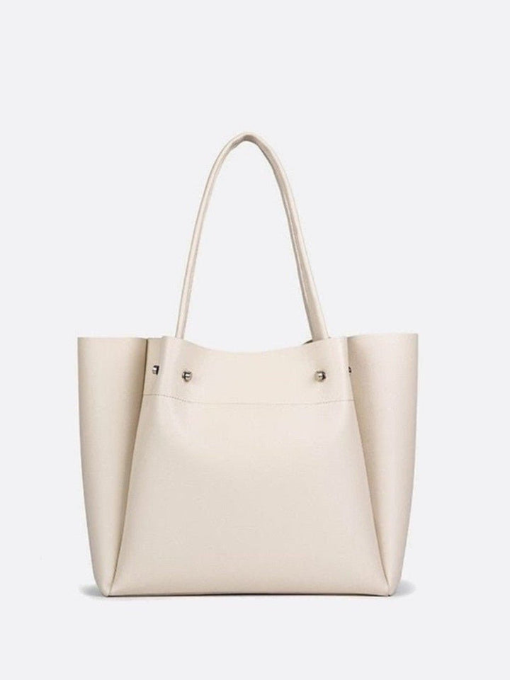 sac cabas cuir blanc