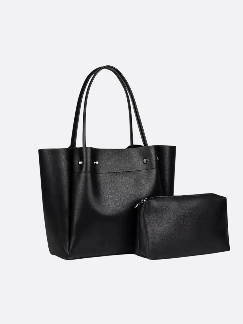 cabas cuir noir