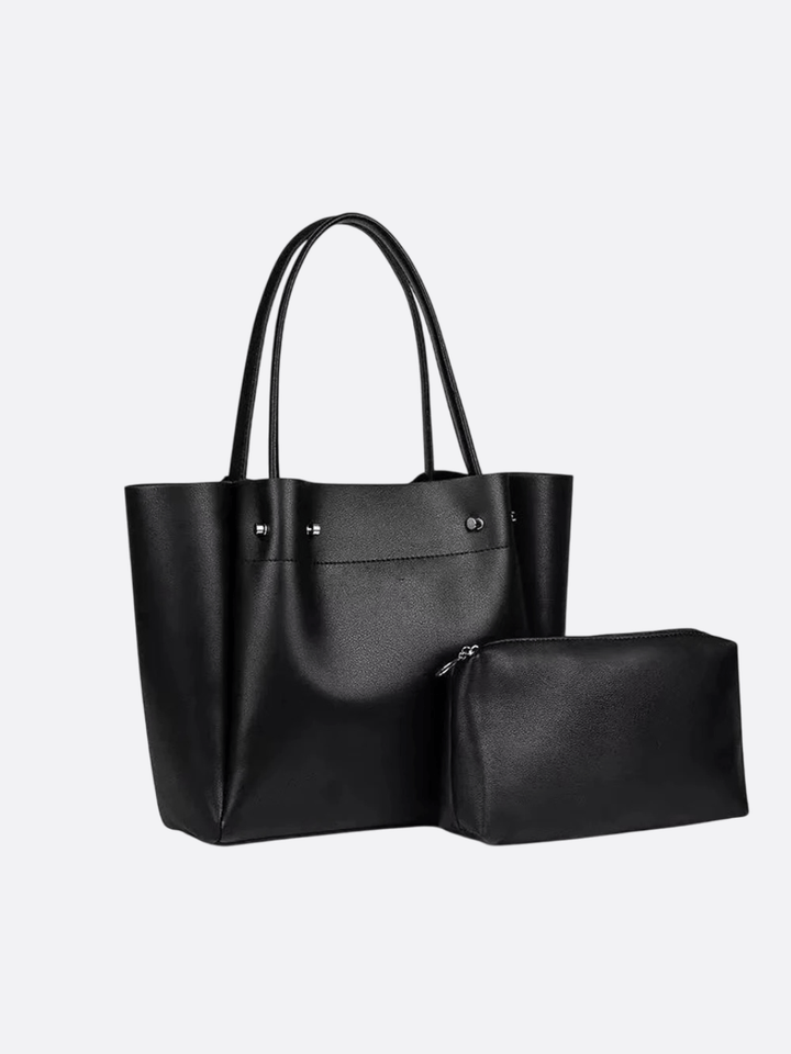 cabas cuir noir