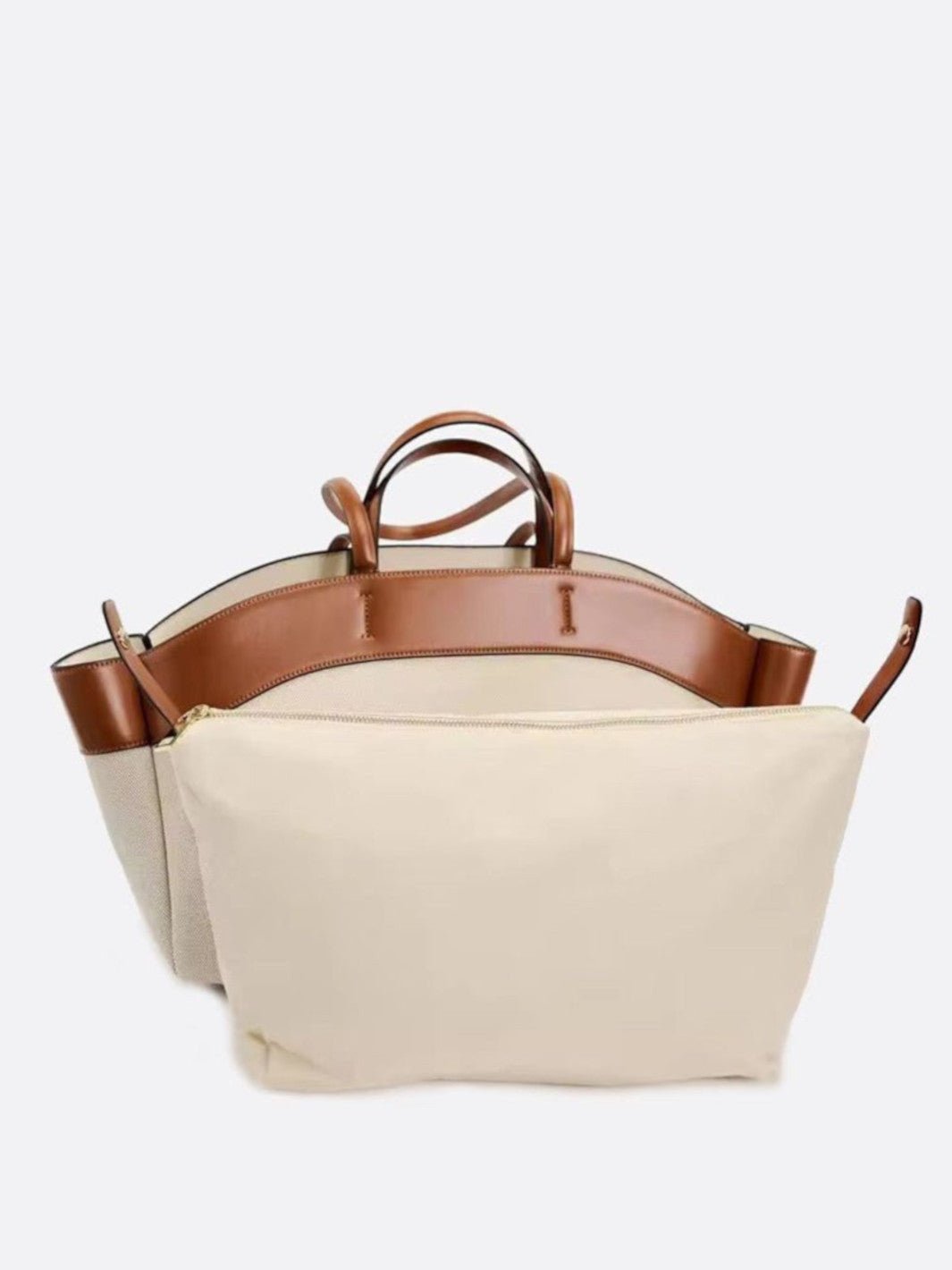 Canvas and leather tote bag<br> Talencia