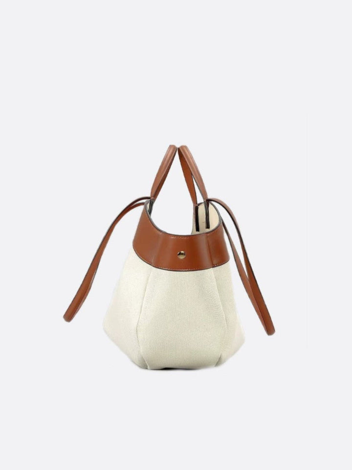 Canvas and leather tote bag<br> Talencia
