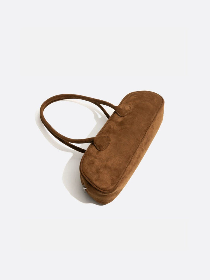 Suede shoulder bag<br> Saros
