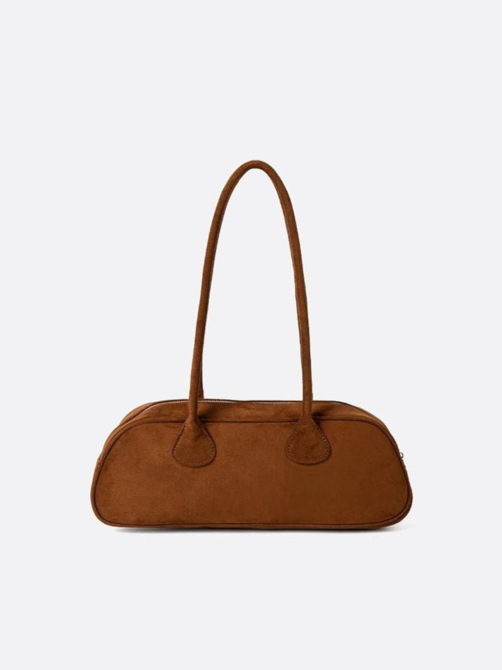 Sac épaule daim marron