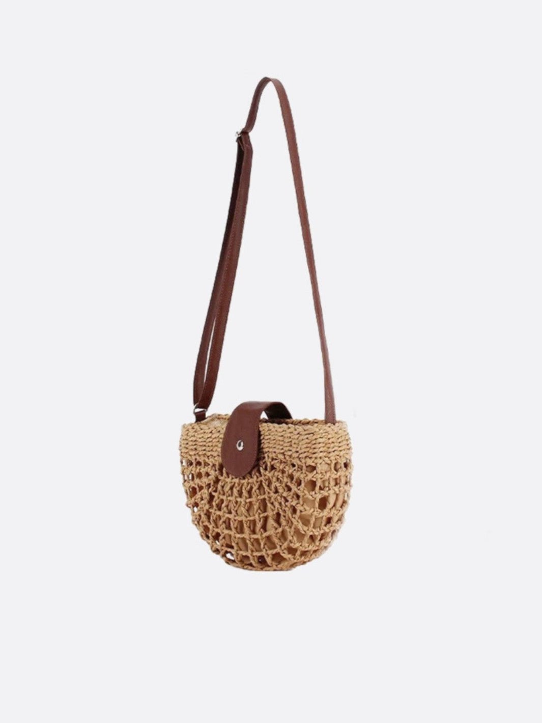 Sac paille demi-lune