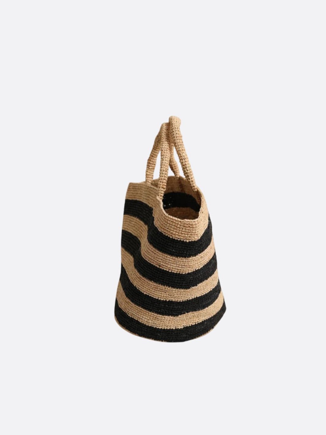 Raffia basket bag with stripes<br> Mirano