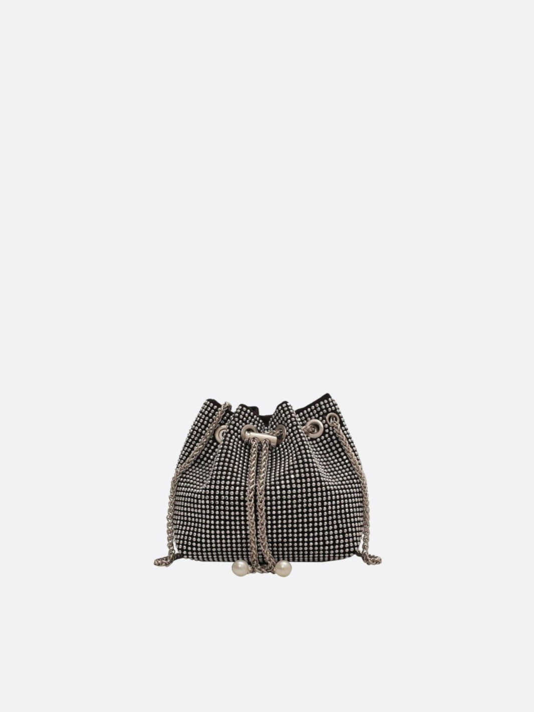 Sac seau strass argenté