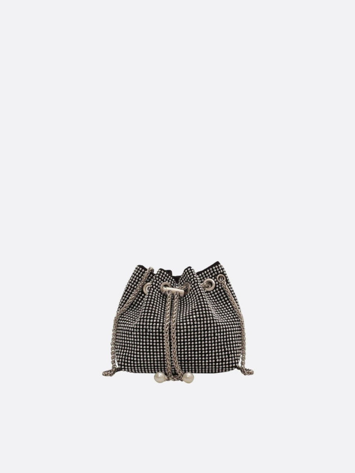 Sac seau strass argenté